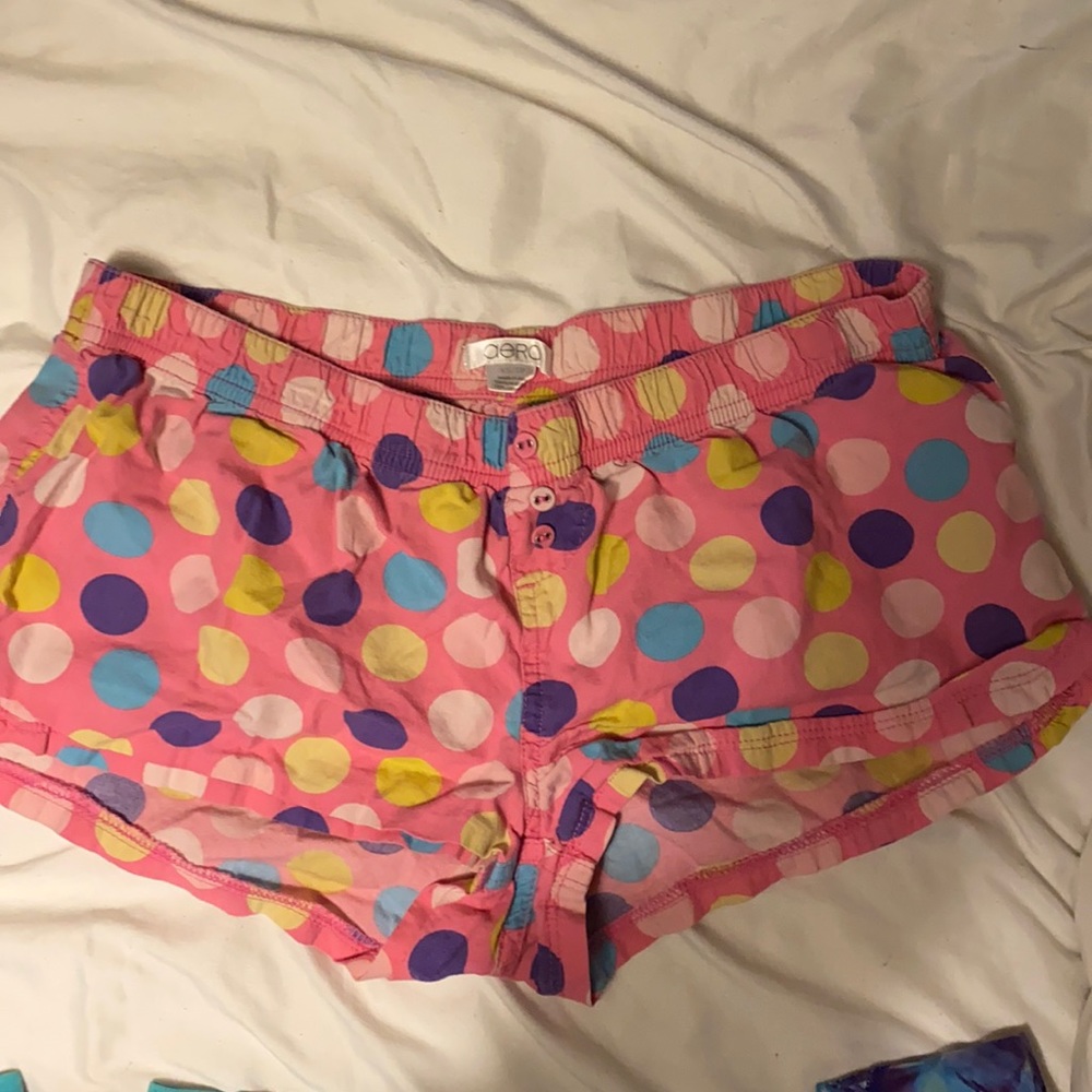 Size XS Low Rise Aero Polkadot Shorts